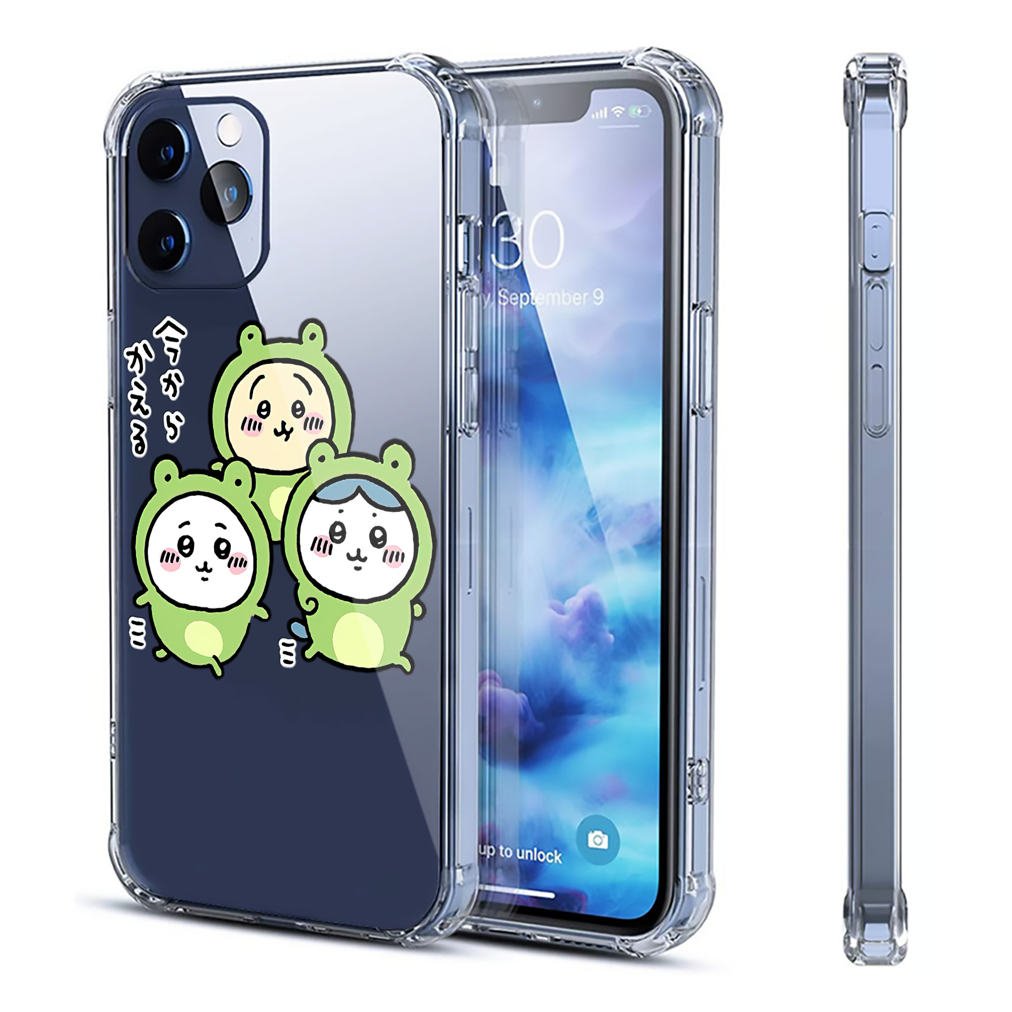 （画像用） ちいかわ ハチワレ Chii-kawa hachiware 【iPhone 12シリーズ対応】透明スマホケース（クリアソフトケース）